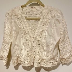 LoveShackFancy white cotton top